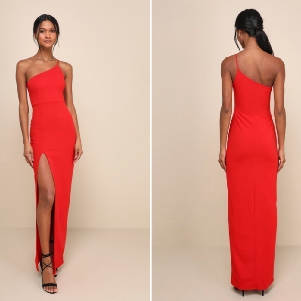 LULUS Prom Wedding Cocktail Formal Event One Shoulder Maxi Gown NWOT